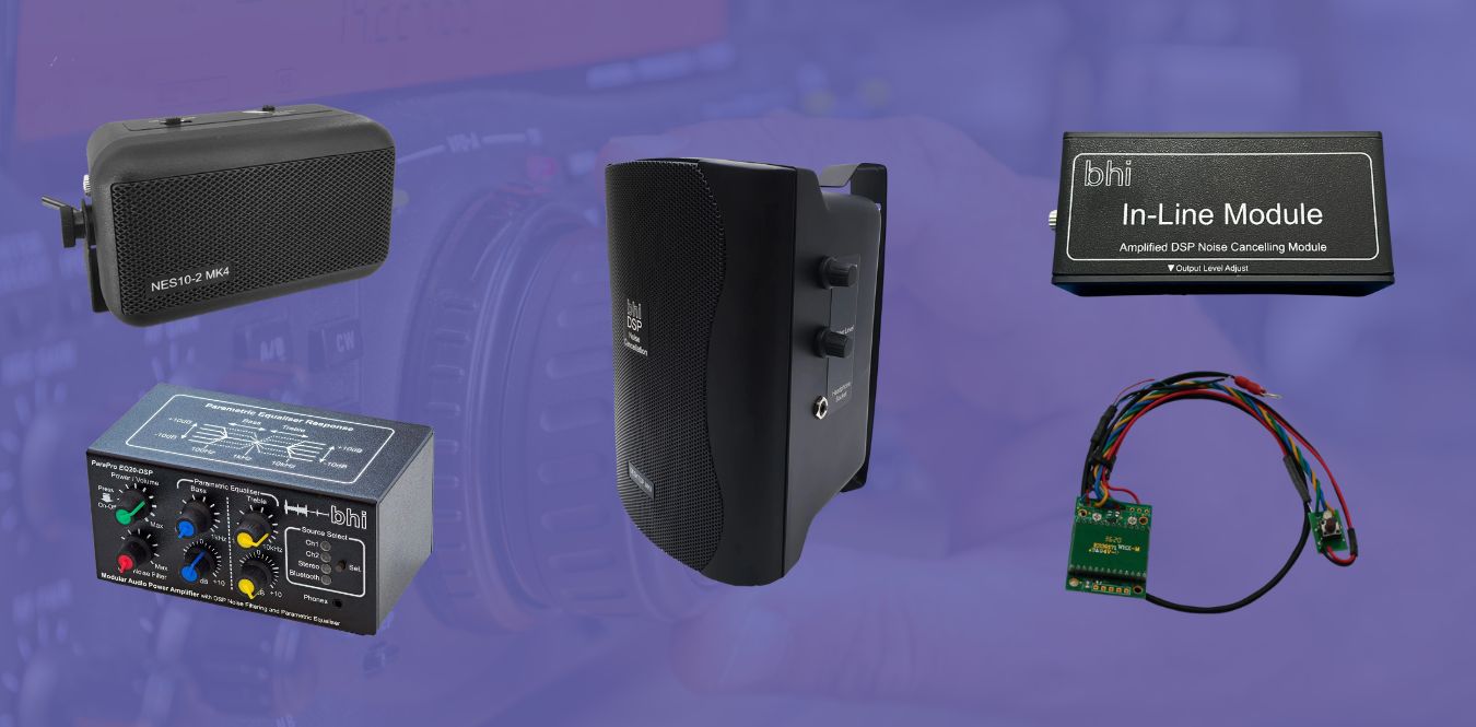 bhi products on a blue amateur radio background