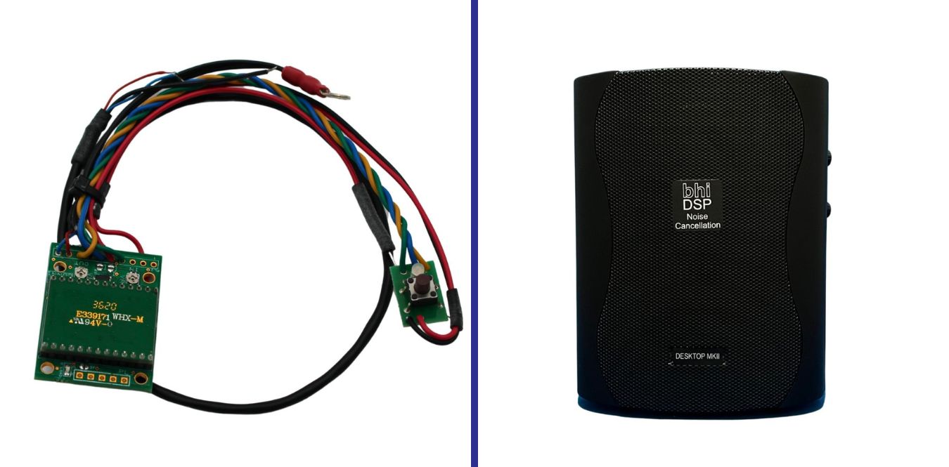 bhi PCB module and bhi speaker next to each other