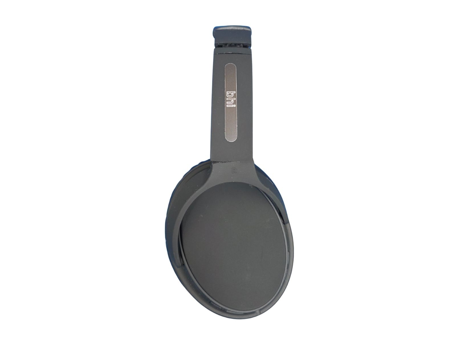 Side view of wireless noise cancelling headphones